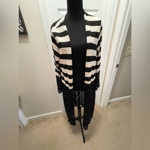The Ray stripe and lace duster size Large